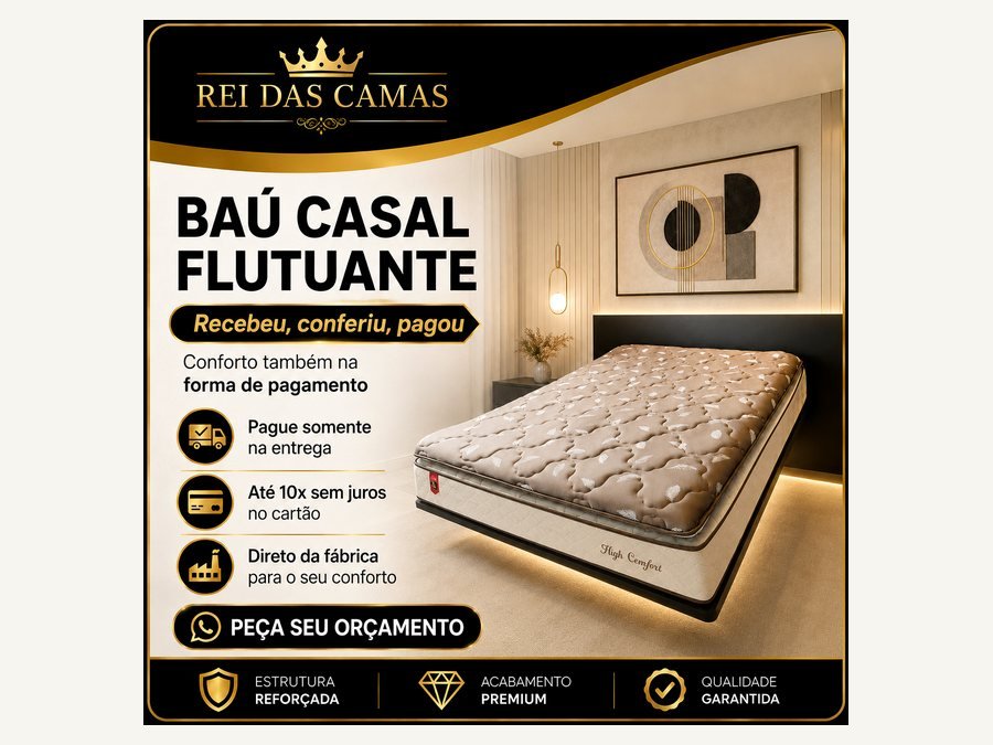 Baú Casal Flutuante Rei das Camas